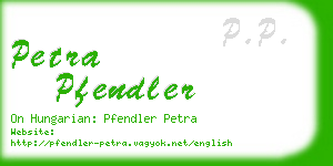 petra pfendler business card
